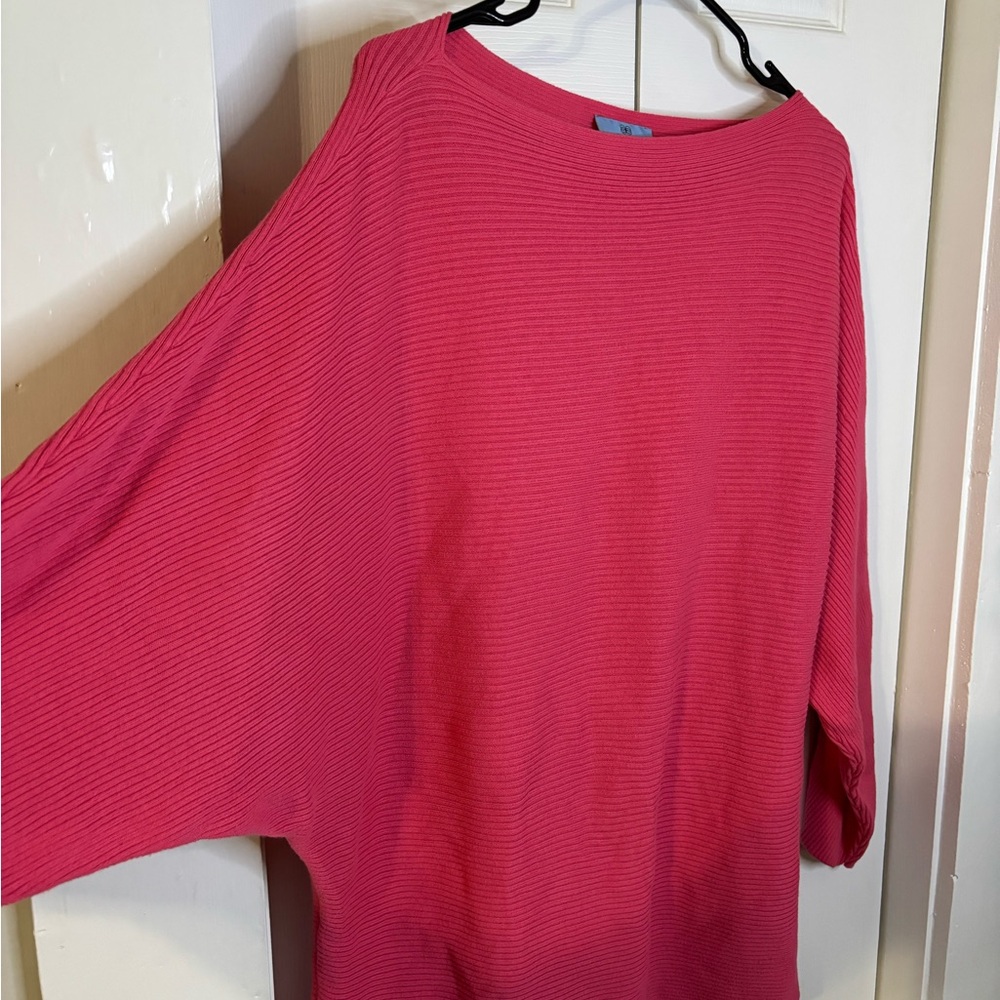 CeCe Vibrant Pink Knit Top